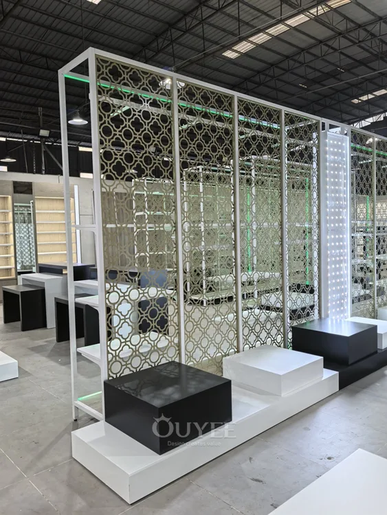 White LED Pattern Back Display Rack 02