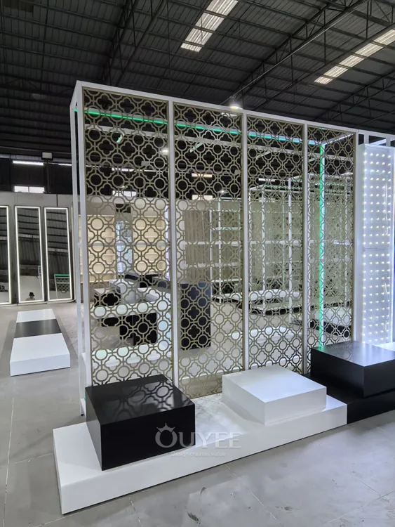 White LED Pattern Back Display Rack 03