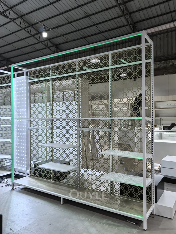 White LED Pattern Back Display Rack 04