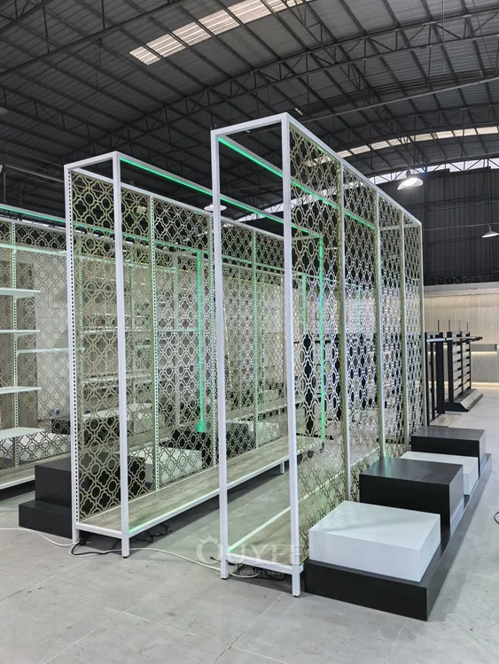 White LED Pattern Back Display Rack 05