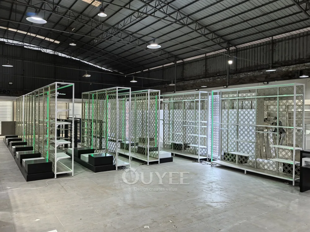 White LED Pattern Back Display Rack 06