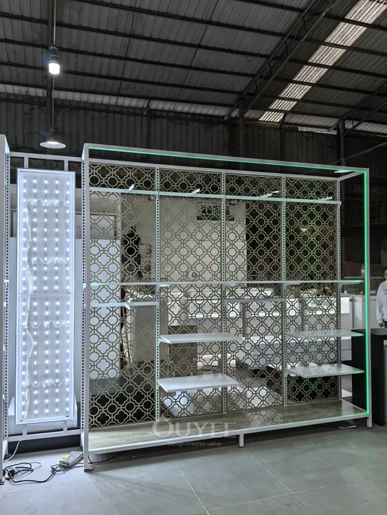 White LED Pattern Back Display Rack 07