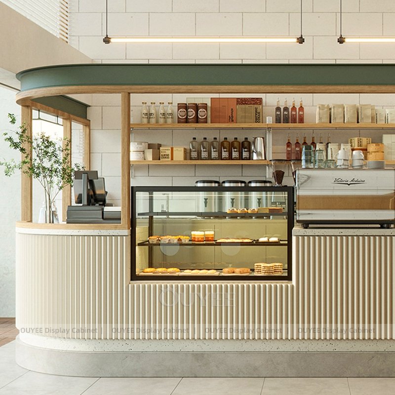 コンパクトコーヒーカウンター パティスリー展示 (2)