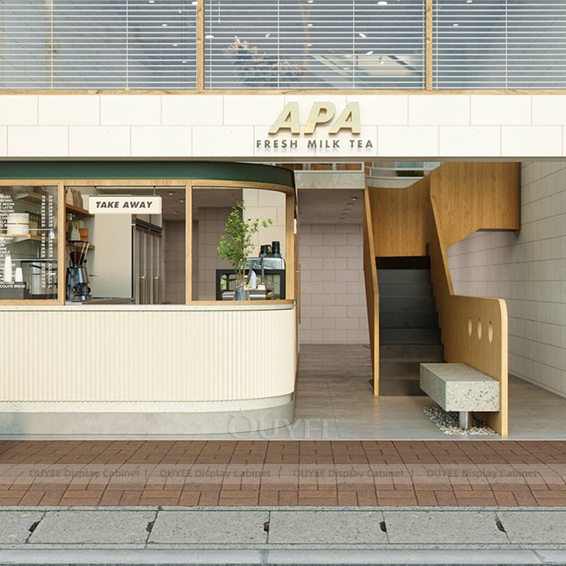 コンパクトコーヒーカウンター パティスリー展示 (3)