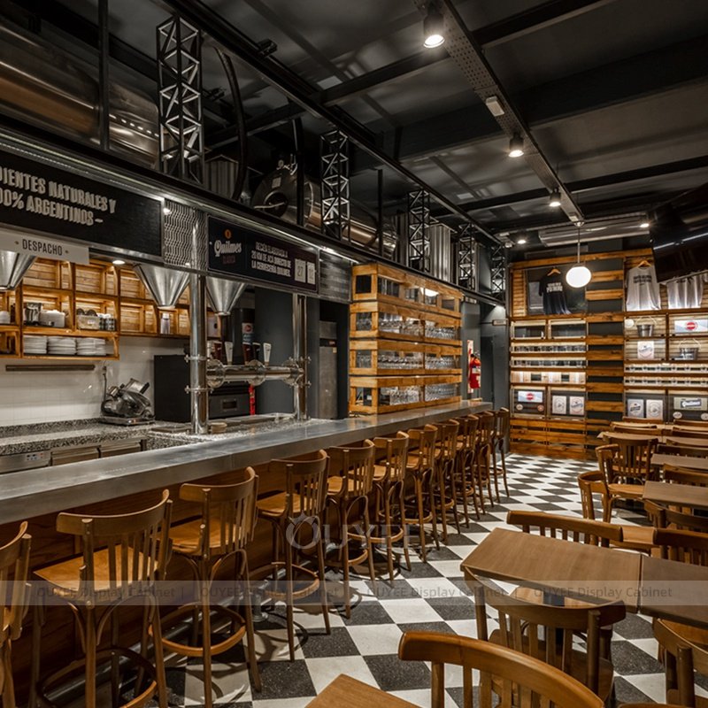 Conception de comptoir de bar à café industriel (1)