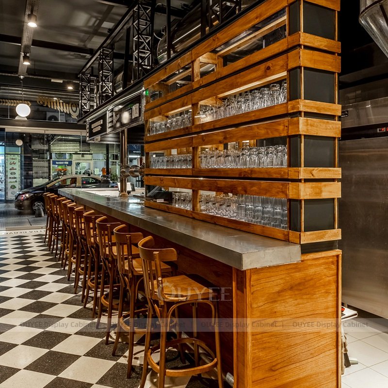 Conception de comptoir de bar à café industriel (4)