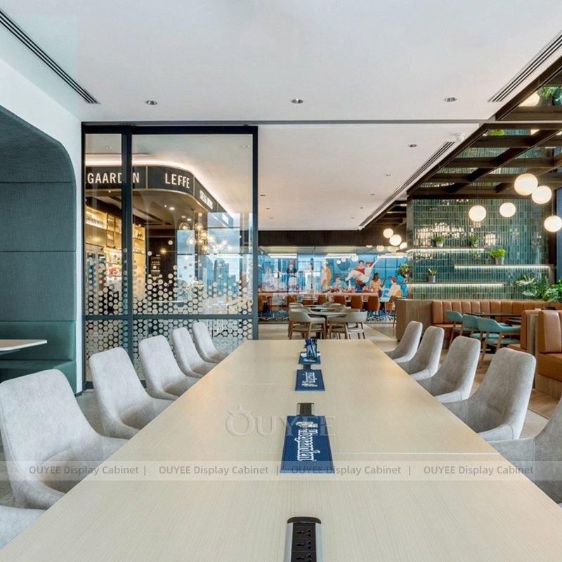 scaffalature retroilluminate per interni di bar caffè moderni (4)