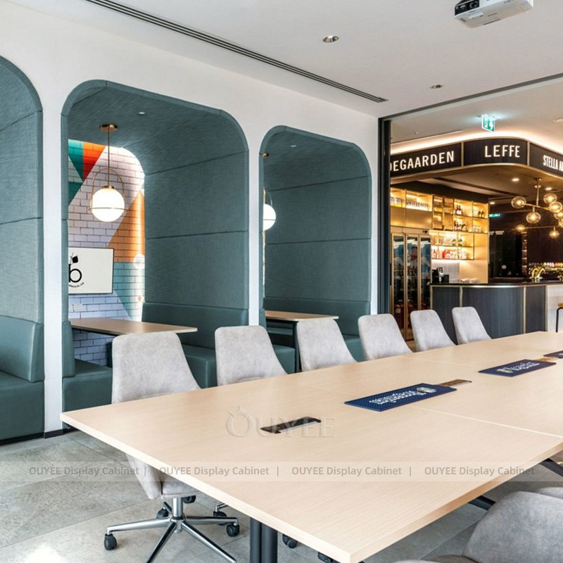 scaffalature retroilluminate per interni di bar caffè moderni (5)