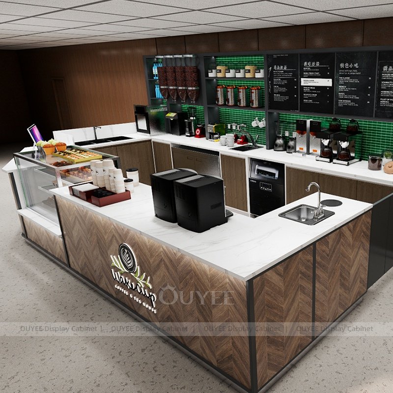 Conception de kiosque à café en forme de U (1)