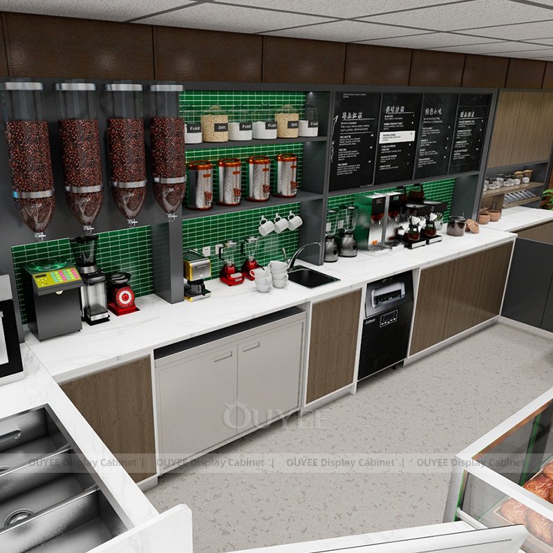 Conception de kiosque à café en forme de U (3)