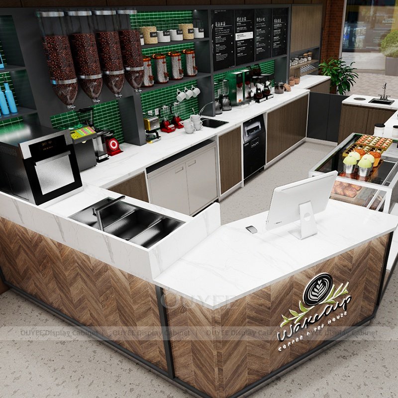 Conception de kiosque à café en forme de U (5)