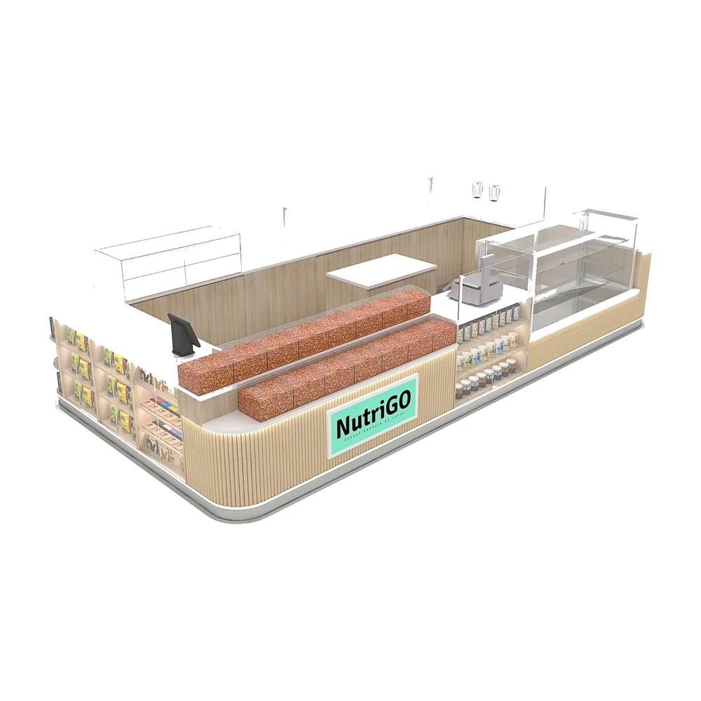 Chiosco snack di 10x20 piedi, centro commerciale, chiosco di caramelle in vendita, vista del chiosco di caramelle 1