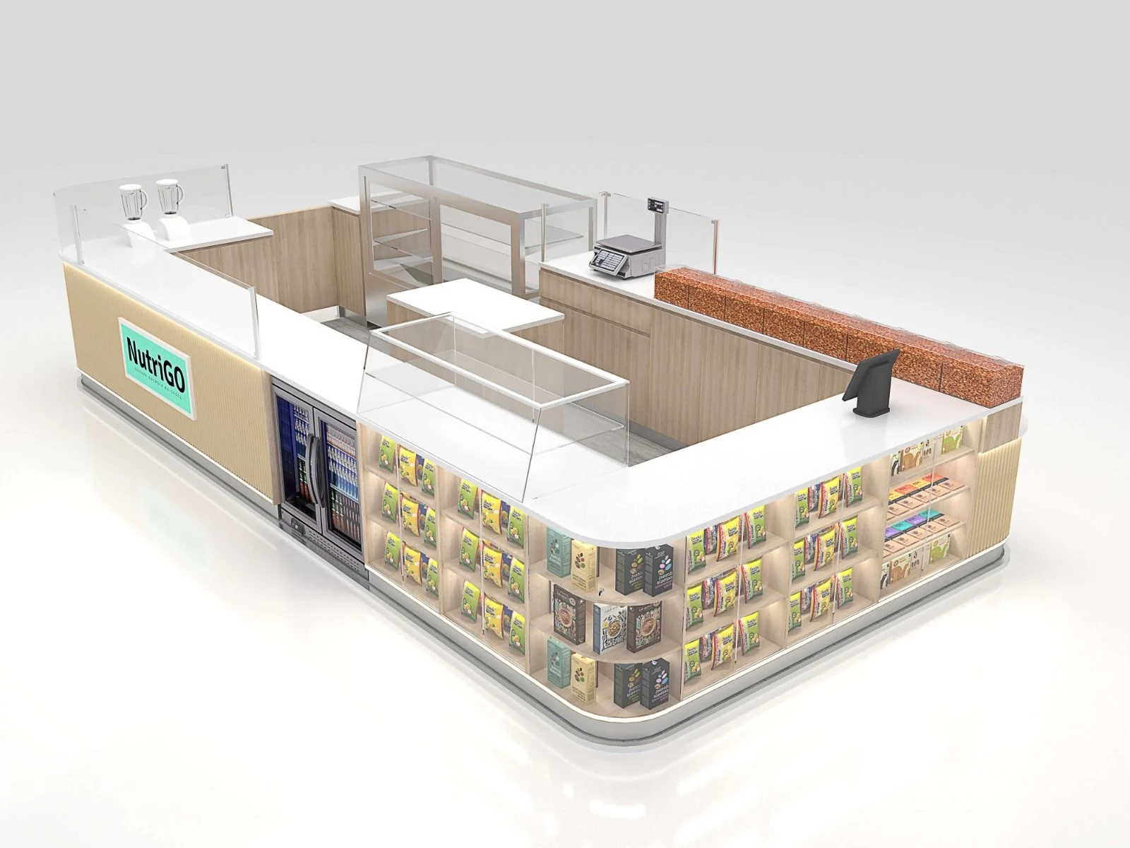 10x20 Feet Snack Kiosk Mall Center Candy Kiosk for Sale candy kiosk view 2