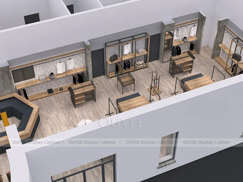 Apparel Store Plan and Layout Concept | Clothing Store Fixture