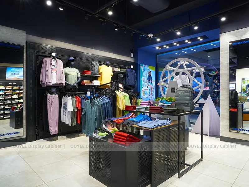 Conjunto de mobiliário para loja de esportes Neon Azul_06