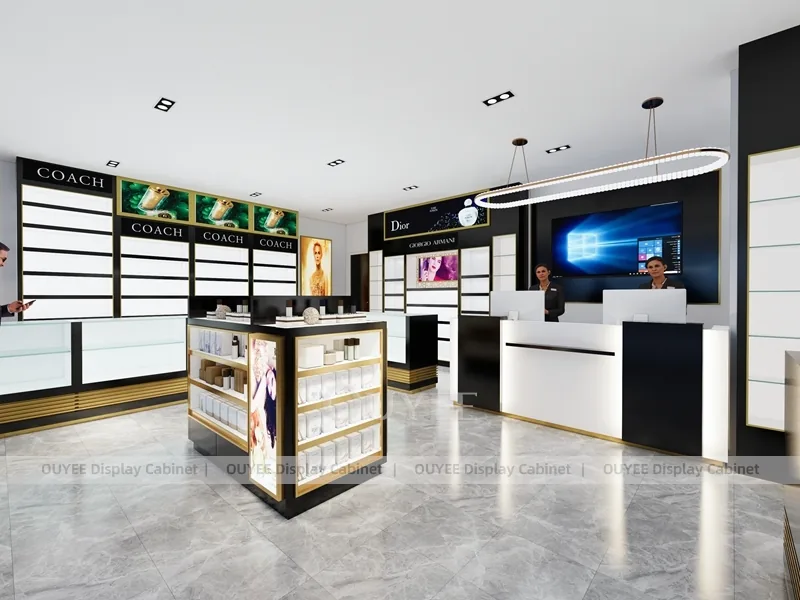 Bright Modern Perfume Retail Layout With Central Tester Table_02