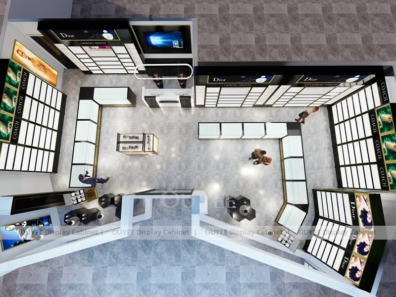 Bright Modern Perfume Retail Layout With Central Tester Table_09