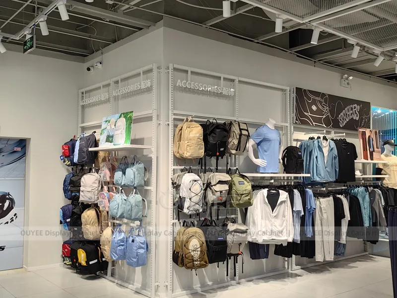 Backpack Display Case Cash Wrap and Backpack Wall Display System | Accessory Display