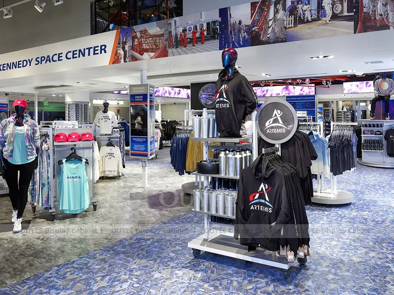 Circular Licensed Apparel Kiosk Display | Apparel Store Fixture