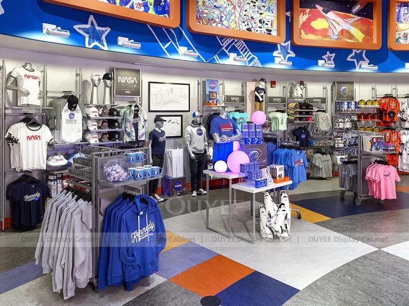 Circular Licensed Apparel Kiosk Display | Apparel Store Fixture