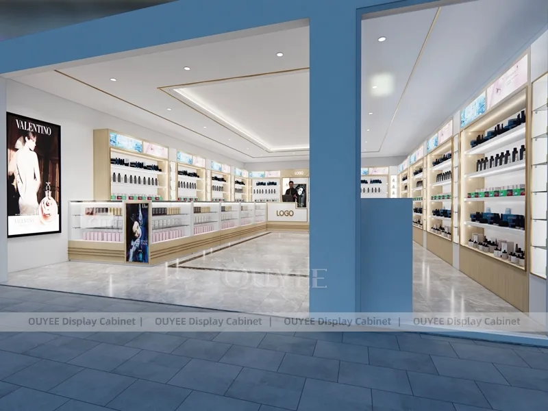 تصميم متجر عطور مدمج مع حالات عرض محيطية_04