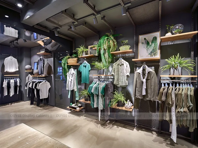 Sistema de pared de exhibición para boutiques de botánica oscura_02