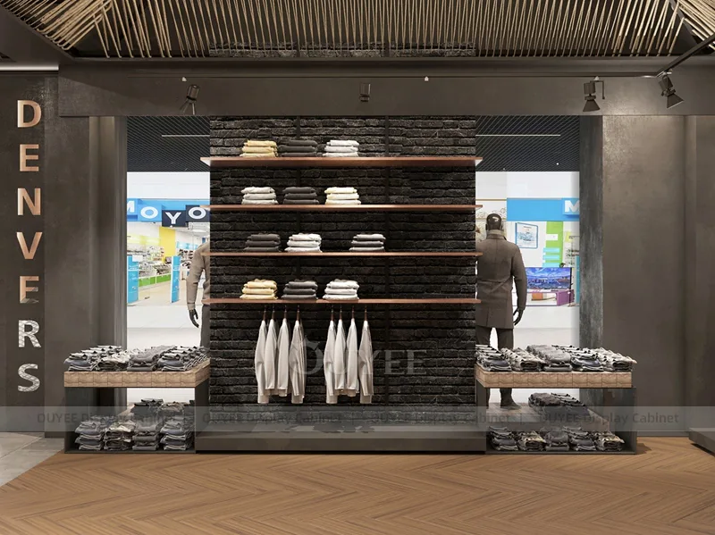 Colección de Exhibición de Boutique de Ropa para Hombres de Lujo Oscuro_19