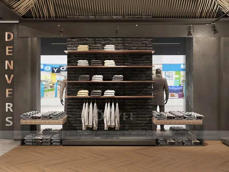Colección de Exhibición de Boutique de Ropa para Hombres de Lujo Oscuro_20
