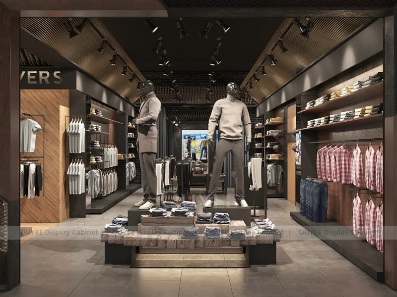 Colección de Exhibición de Boutique de Ropa para Hombres de Lujo Oscuro_22