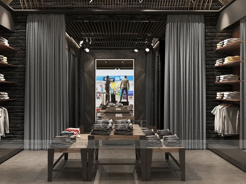 Colección de Exhibición de Boutique de Ropa para Hombres de Lujo Oscuro_23