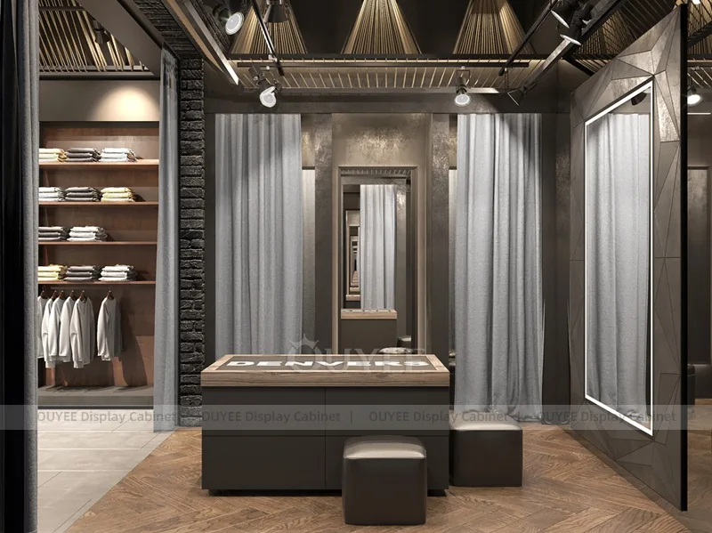 Colección de Exhibición de Boutique de Ropa para Hombres de Lujo Oscuro_24