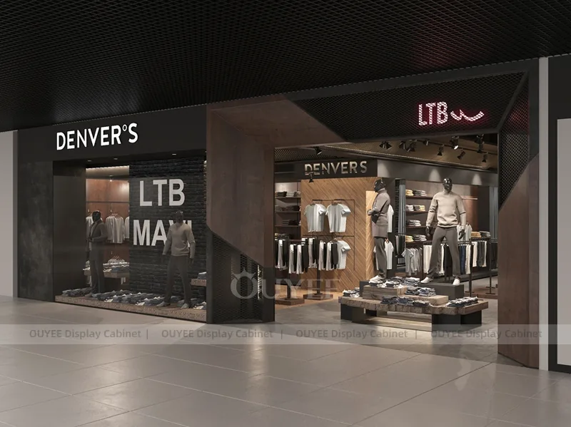 Colección de Exhibición de Boutique de Ropa para Hombres de Lujo Oscuro_28