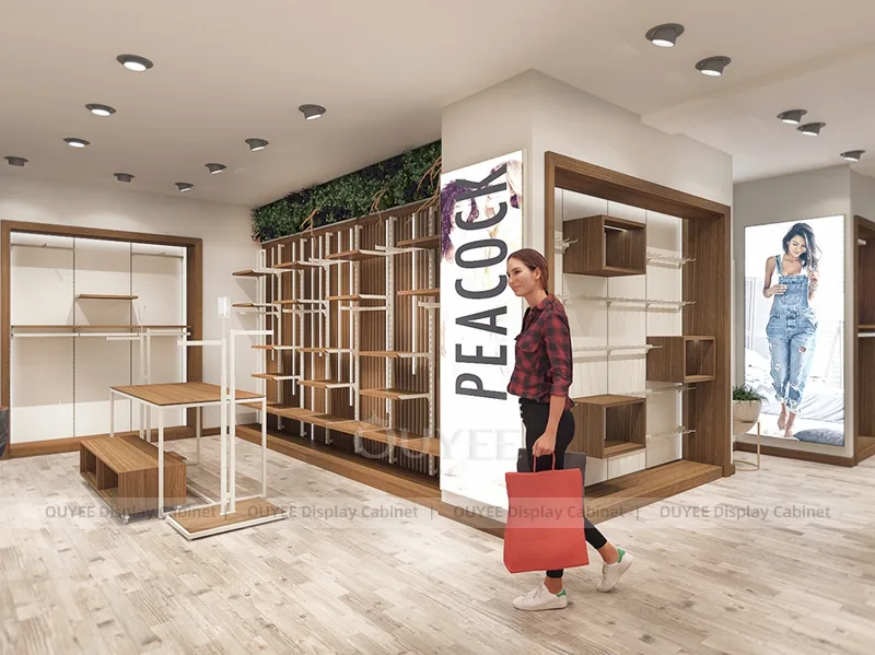 Fachada Elegante y Conjunto de Boutique de Madera Cálida_02