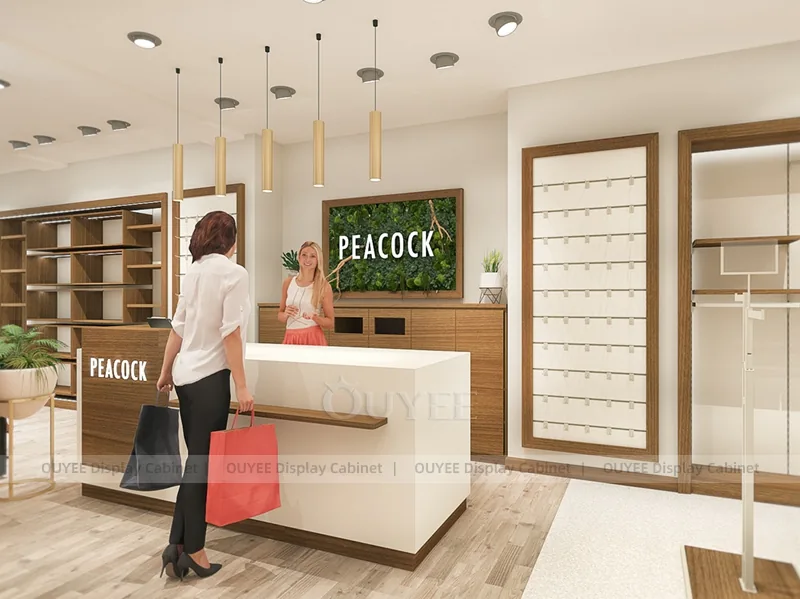 Fachada Elegante y Conjunto de Boutique de Madera Cálida_03