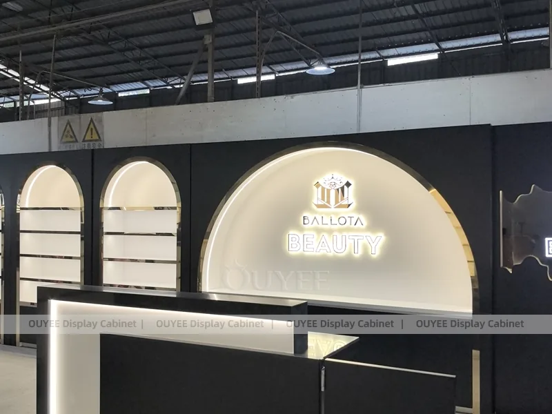 Halo Logo Fragrance Feature Wall With Arch Niches_01