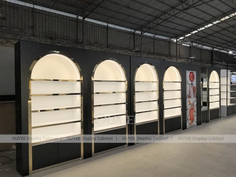 Halo Logo Fragrance Feature Wall With Arch Niches_03