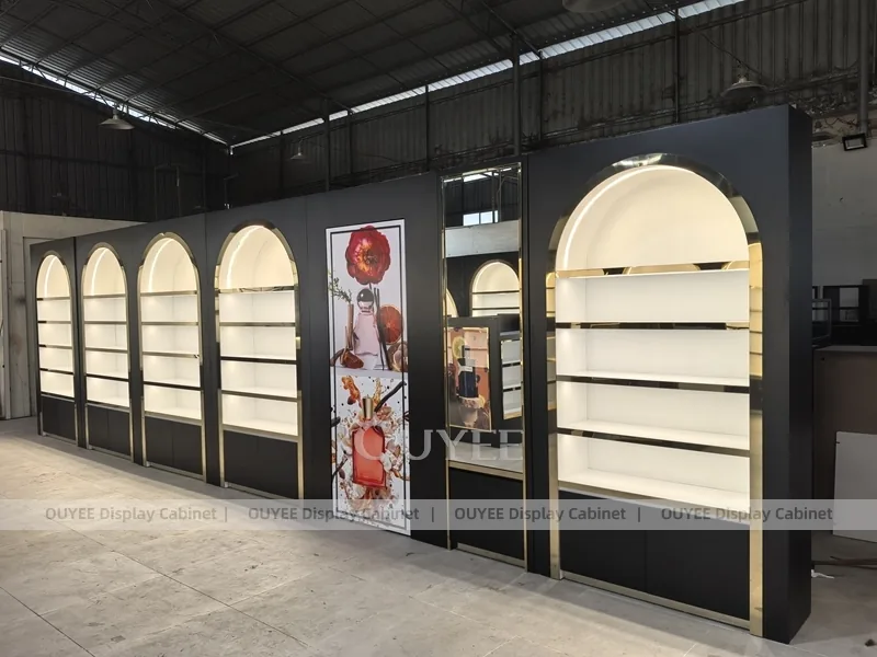 Halo Logo Fragrance Feature Wall With Arch Niches_04