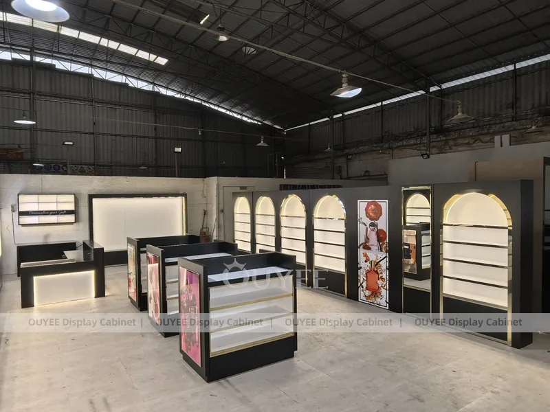 Halo Logo Fragrance Feature Wall With Arch Niches_05