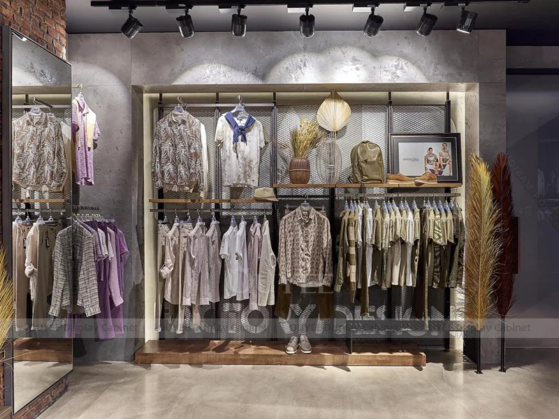 Conjunto de tienda concepto de ropa mixta y calzado_02