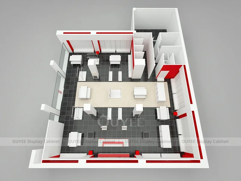 Concept de disposition Rouge et Blanc_05