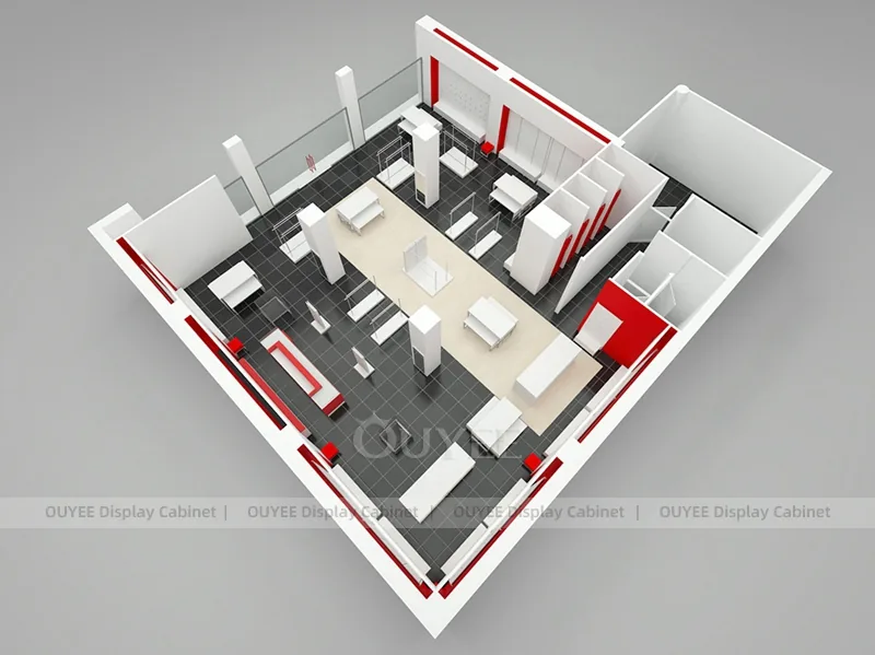 Concept de disposition Rouge et Blanc_06