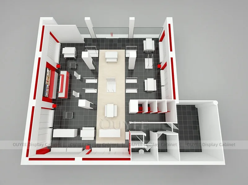 Concept de disposition Rouge et Blanc_07