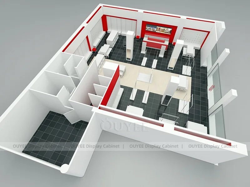 Concept de disposition Rouge et Blanc_09