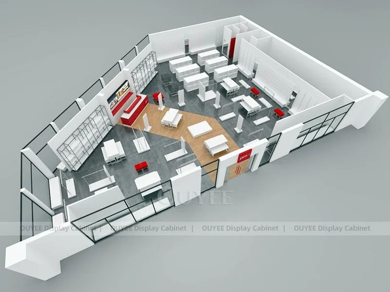 Concept de disposition du magasin Rouge et Blanc_16