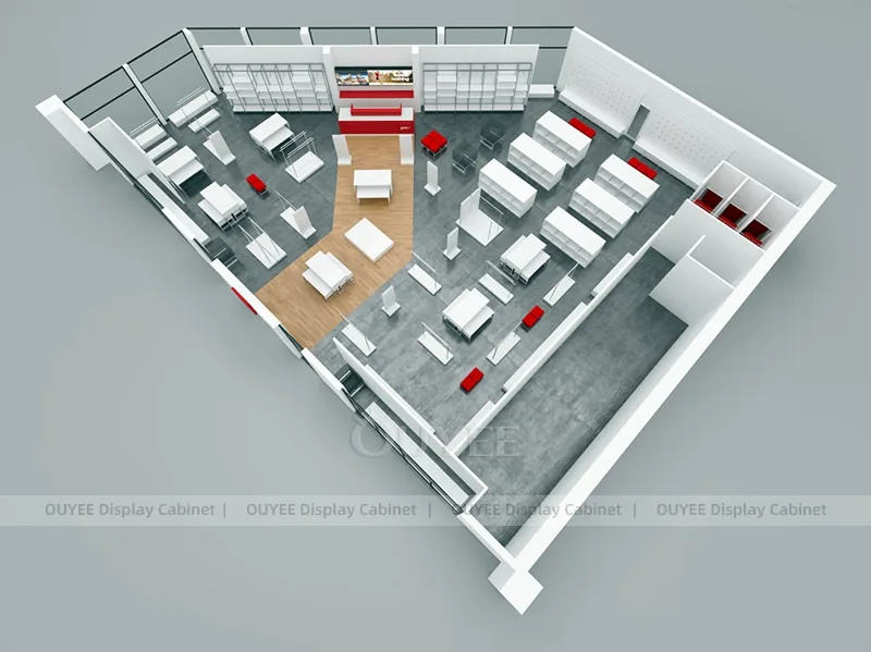 Concept de disposition du magasin Rouge et Blanc_18