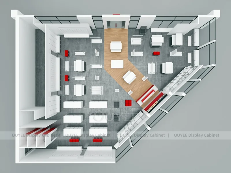 Concept de disposition du magasin Rouge et Blanc_19
