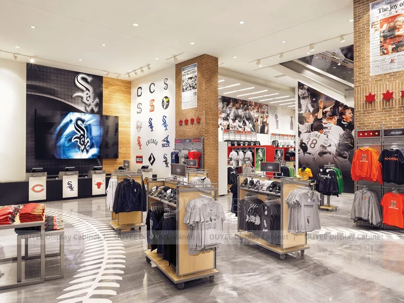 Varsity Store Display Team Sports Concept Store Display System | Sportswear Display