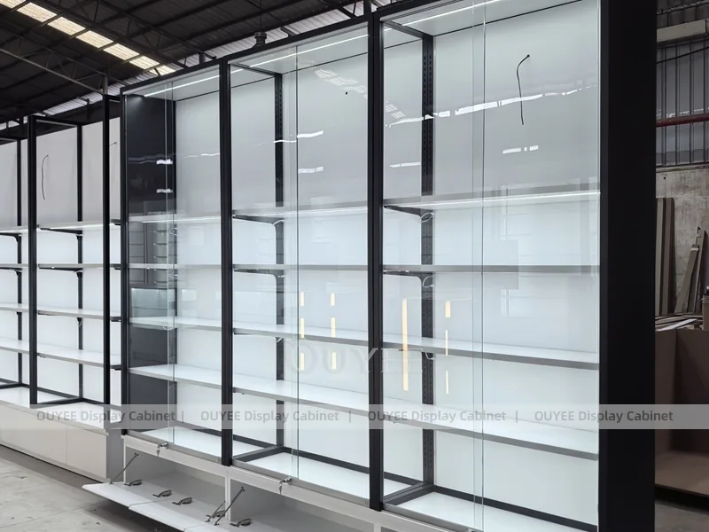 Set Parete Profumo Autoportante Bianca e Espositore Rotondo_05