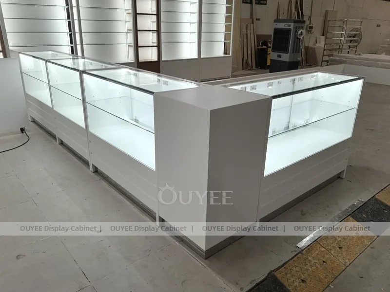 Set Parete Profumo Autoportante Bianca e Espositore Rotondo_06