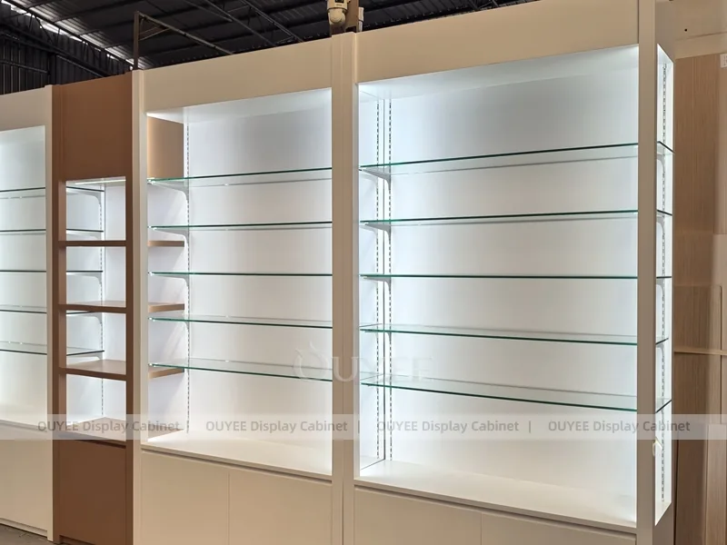 Set Parete Profumo Autoportante Bianca e Espositore Rotondo_08